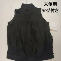 ヴァンドゥーオクトーブル 22octobre ノースリーブ黒シャツ サイズ34