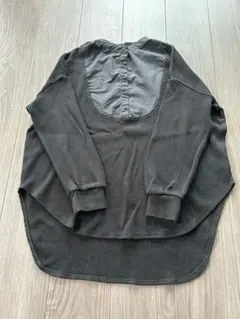 AMERICAN HOLIC ワッフル長袖カットソー ブラック M