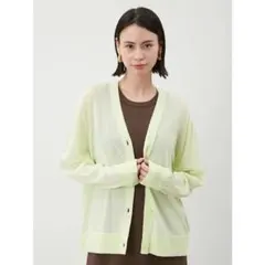 【新品未使用タグ付き】Mila Owen シェル釦ハイゲージボックスカーディガン