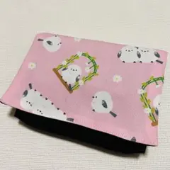 フタにファスナー☆移動ポケット☆シマエナガ☆ピンク☆ハンドメイド