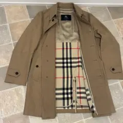✨激レア♡カシミヤ混✨バーバリーロンドン　　ロングコート　チェック総柄　美品 希少♡バーバリーズ カシミヤ混 リバーシブル ロングコート ノバ