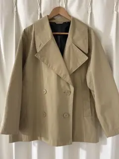 【美品】UNIQLOU ブロックテックショートトレンチコートXL