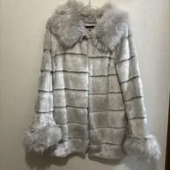 【2月中限定価格】rienda グレー ファーコート Sサイズ 美品
