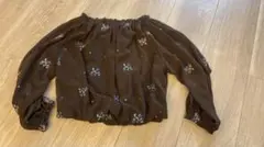〈ユナイテッドアローズ〉Another Edition ブラウン刺繍ブラウス