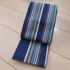 再お値下げ！ネイビー ストライプ 半幅帯