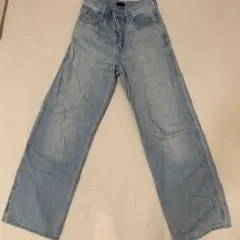 ライトブルー ワイドレッグデニム