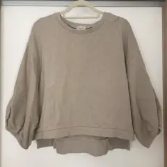 Samansa Mos2 サマンサモスモス ベージュ トレーナー スウェット