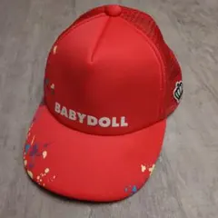 BABYDOLL キャップ ショッキングピンク ペイント柄