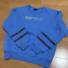 女の子　裏起毛　青　ブルー　ロゴスウェット　トレーナー　160