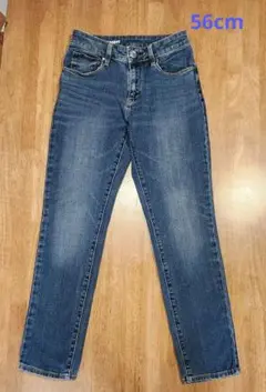 無印 デニム スリムストレート 22 56cm