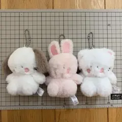 ねこぽた。ぬいぐるみ マスコット キーホルダー 3個セット