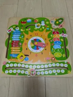木製 知育玩具 時計 カレンダー