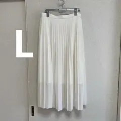 UNIQLO ホワイト プリーツスカート Lサイズ