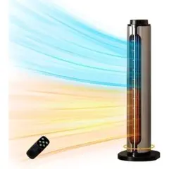 【新品未使用】タワーファン セラミックヒーター 冷暖 切替 省エネ 速暖 静音