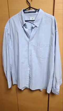 H&M RELAXED FIT 長袖シャツ ライトブルー XLのサムネイル