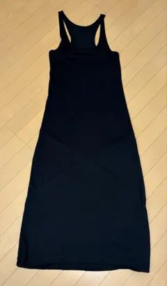 UNIQLO ノースリーブ ロングワンピース ブラック Lサイズ