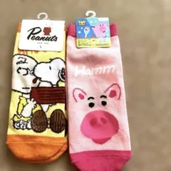 スヌーピー&ペッパピッグ ソックスセット 22-24cmのサムネイル