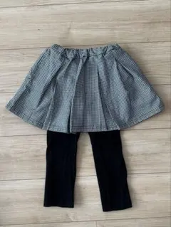 【3月末】petit main チェック柄スカッツ　110