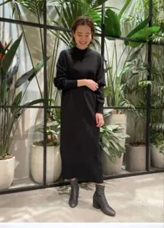 CABaN コットンカシミヤ ハイネックワンピースのサムネイル