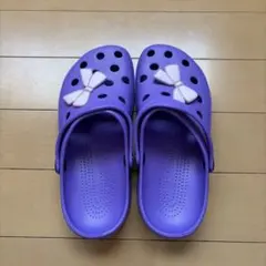 ★新品未使用★キッズ　クロックス風サンダル　21cm パープル