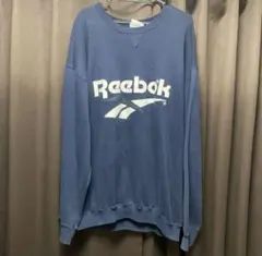 Reebok 90s トレーナー スウェット XL ビックサイズ 紺 ベクター
