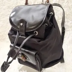 美品✨GUCCI バンブー ミニリュック ヴィンテージ　ダークブラウン 上品のサムネイル