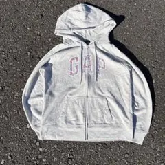 00s oldgap ロゴドン ロゴ柄 短丈 ジップパーカー