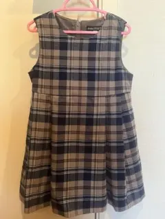 チェック柄ジャンパースカート　おけいこ　おでかけ