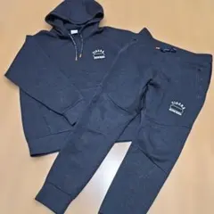 TIGORA×BEAMS ダークグレーパーカースウェットセットアップジャージ