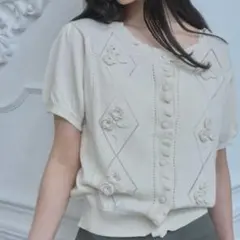 smyeon 花柄シアーカーディガン ピンク - メルカリ