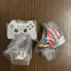 プレイステーション ミニチュアチャーム付きビスケット コントローラー白 ロゴ