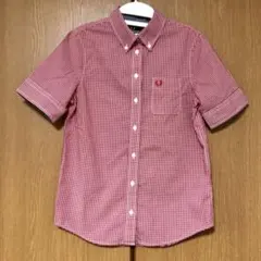 ❤️美品！Fred Perry 半袖　ギンガムチェック　シャツ　イギリスで購入！のサムネイル