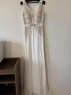 ROBE de FLEURS アイボリーロングドレス S