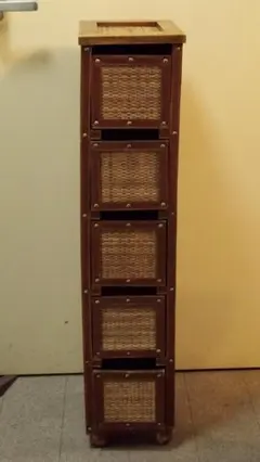 ラタン　引き出し　チェスト　アンノウン