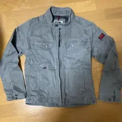 寅壱グレー ジップアップジャケット M