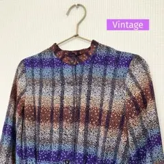 ⭐️レトロ古着　ドット柄　ワンピース⭐️昭和　ヴィンテージ ドレス　水玉 秋冬　水玉