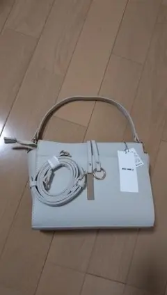MONO COMME CA ライトグレー 2WAY ハンドバッグ ストラップ付