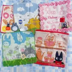 となりのトトロ　魔女の宅急便　ウォッシュタオル　タオルハンカチ