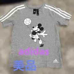 美品⭐︎adidas ミッキーマウス サッカーTシャツ 120cm グレー
