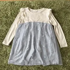 値下げ　フリル付きハート柄チュニック　ワンピース　130