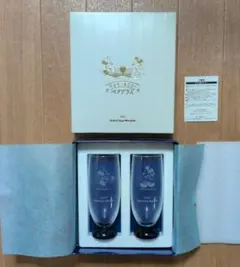 三菱東京銀行　ディズニー　ミッキー & ミニーペアグラス　2客セット 1997年