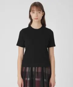 新品BLUE LABEL CRESTBRIDGEテレコカットソー38 ブラック