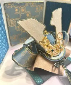 No282 5月人形　兜　金襴　ちりめん　　飾り兜　五月人形　節句　端午の節句