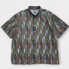 00's OLD NAVY サーフボード 総柄 ショートスリーブシャツのサムネイル