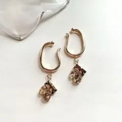 ❤️お得セット❤️ ゴールド イヤーカフ　　　　　 ブラウン　ビジュー　両耳用