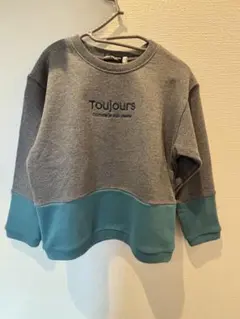 （新品未使用）Bebe グレー/ターコイズ トレーナー