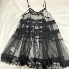 【古着】 レース キャミソールワンピース