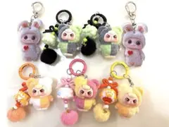 ベイビースリー　ぷくっとアングリーフェイス　cute うさ耳　キーホルダー