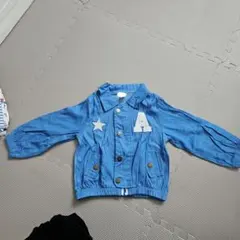 青いデニム風カジュアルジャケット 薄め