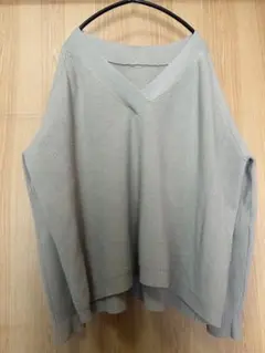 ドゥーズィエムクラス Vネックニット ミドルゲージ カシミヤ ウール ベージュ